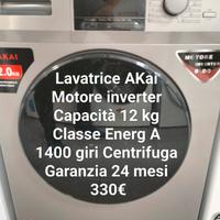 Lavatrice AKai 12 kg motore inverter 