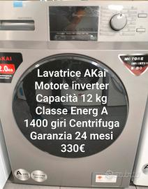Lavatrice AKai 12 kg motore inverter 