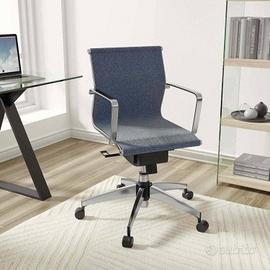 Sedia ufficio girevole blu