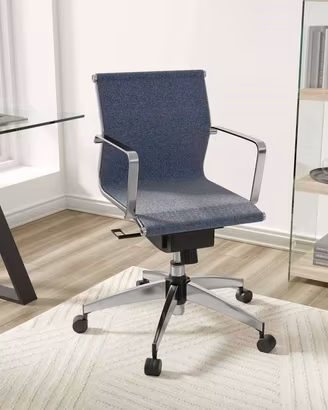 Sedia ufficio girevole blu