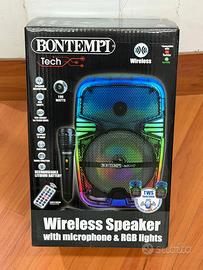 Cassa Bluetooth Wireless Telecomando Microfono Mp3