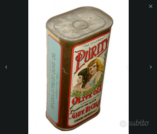 scatola latta fusto di olio termini imerese antica