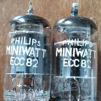 2 Valvole ECC82 - PHILIPS MINIWATT - testata