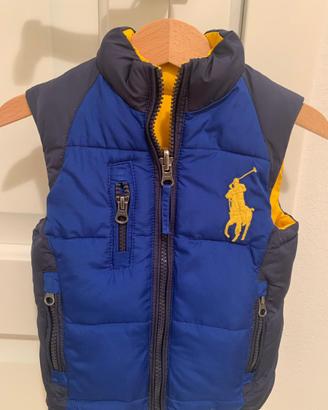 Piumino smanicato Ralph Lauren double face  2 anni