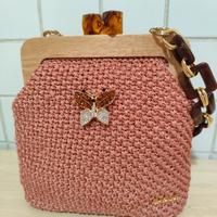 Borsa con click clack in legno
