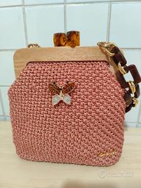 Borsa con click clack in legno