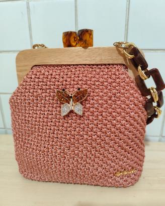 Borsa con click clack in legno