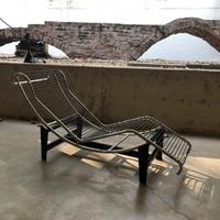Poltrone Chaise-Longue Le Corbusier LC4 pelle ner