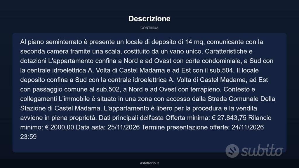 Appartamento – Castel Madama, S. Chirico - Vista 4