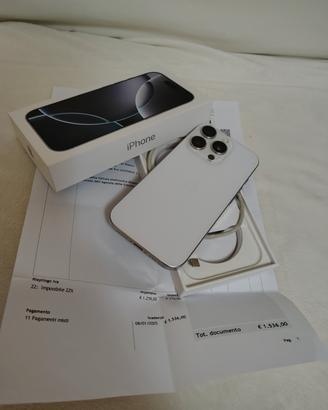 iPhone 16 Pro 128 GB APPLE CARE NON SPEDISCO 