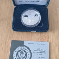 250th Anniversario esercito US Moneta D'argento 