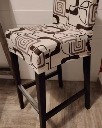 sgabello Ikea legno scuro 