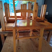 Lotto 80 Sedie Paesana Vintage in Legno Massiccio 