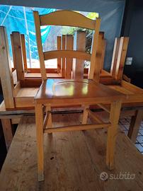 Lotto 80 Sedie Paesana Vintage in Legno Massiccio 