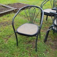 10 sedie in metallo da giardino