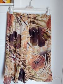 gonna fantasia floreale made in Italy 