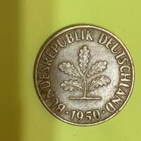 Moneta terzo reich germania 1950