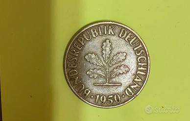 Moneta terzo reich germania 1950