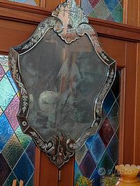 specchio veneziano inciso e smussato