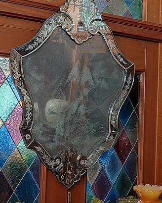 specchio veneziano inciso e smussato