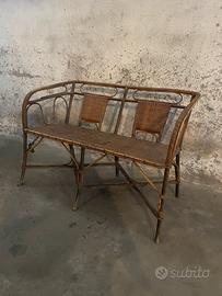 Divanetto "Love Seat" in Midollino anni 20