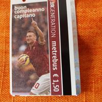 4 BIGLIETTI ATAC COMPLEANNO TOTTI EDIZIONE LIMITAT