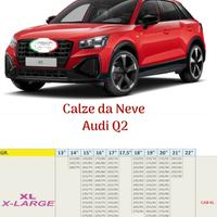 Calze da Neve Audi Q2 Q3 Misura XL Omologate EU