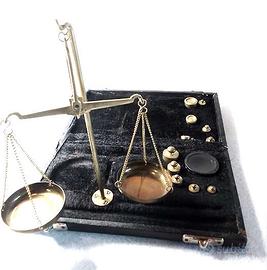 Bilancia tradizionale nautica da orafo/farmacista