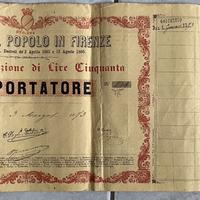 Azioni della Banca del Popolo in Firenze