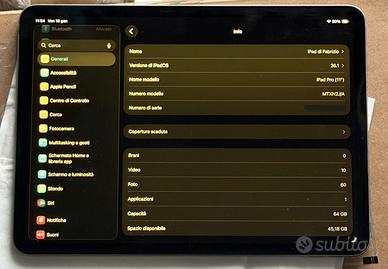 Apple iPad Pro 11 1a gen 64GB -LEGGERE DESCRIZIONE