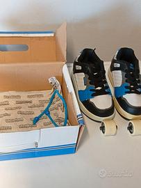 Scarpe skate roller e set ping pong