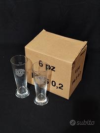 6 bicchieri birra Menabrea anniversario 