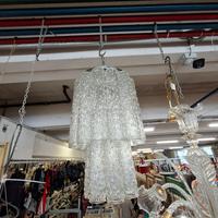 Lampadario con cilindri in vetro