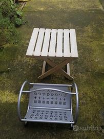 portariviste e tavolino 