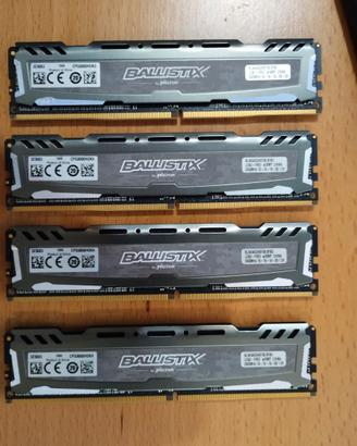 RAM Crucial Ballistix Sport DDR4 2400MHz – 16GB