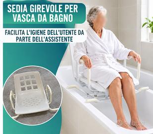 SEDIA GIREVOLE PER VASCA DA BAGNO
