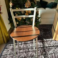 TRE SGABELLI IN LEGNO E ACCIAIO NUOVI