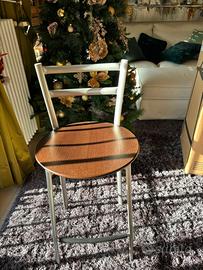 TRE SGABELLI IN LEGNO E ACCIAIO NUOVI