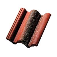 Tegola coppo di Grecia in cemento 33 x 42 cm rosso