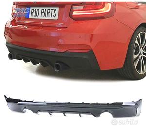 DIFFUSORE BMW F22 F23 LOOK M PERFORMANCE NERO LUCI