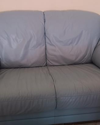 divano in pelle Celeste 