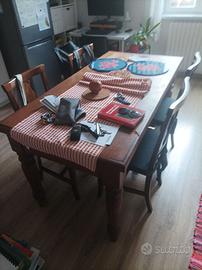 Tavolo Rettangoare Legno Antico