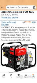Motopompa ebert 5,5cv mai usata