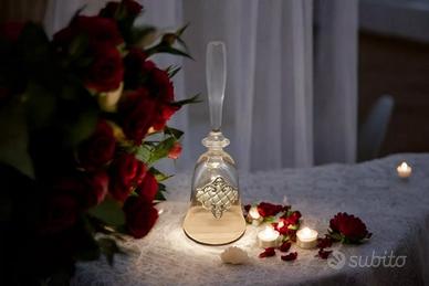 Campanello da tavolo in cristallo h.15cm