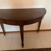 Tavolo console a mezzaluna antico