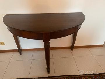 Tavolo console a mezzaluna antico