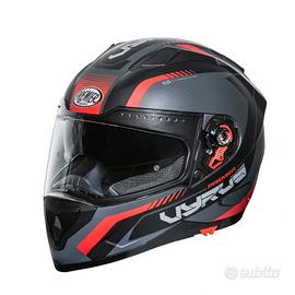 Casco Premier Vyrus come nuovo nero e rosso