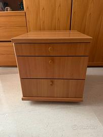 Cassettiera da scrivania in legno