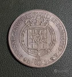 rara moneta 5 lire 1820 - riconeo