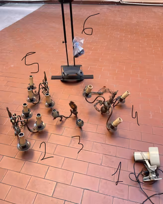 6 Lampadari in blocco